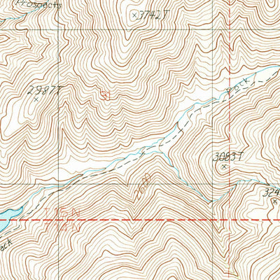 United States Geological Survey Monroe Butte, ID-OR (1987, 24000-Scale) digital map