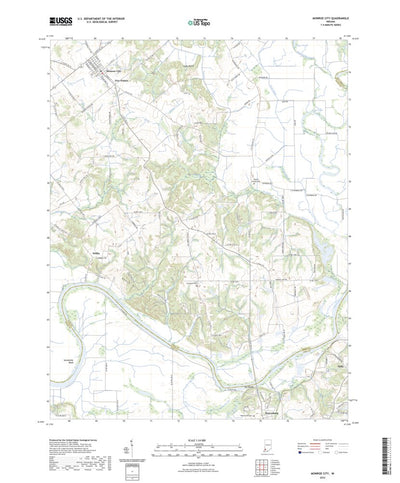 United States Geological Survey Monroe City, IN (2022, 24000-Scale) digital map