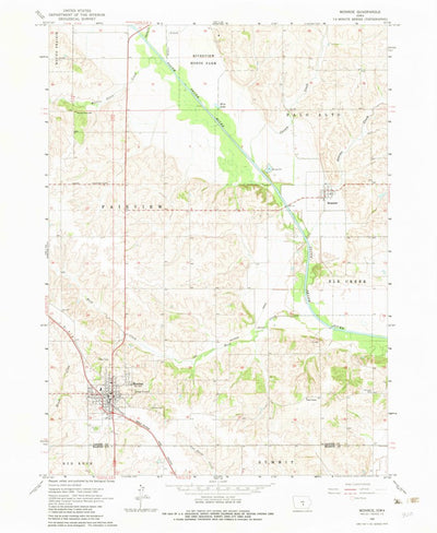 United States Geological Survey Monroe, IA (1965, 24000-Scale) digital map