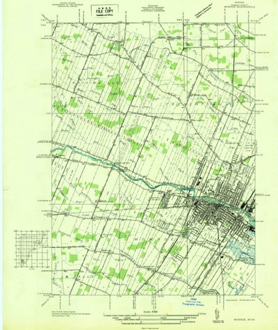 United States Geological Survey Monroe, MI (1927, 31680-Scale) digital map
