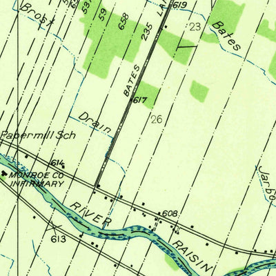 United States Geological Survey Monroe, MI (1927, 31680-Scale) digital map
