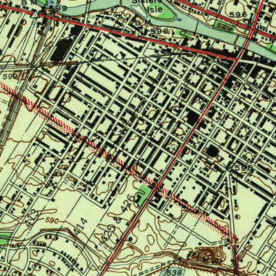 United States Geological Survey Monroe, MI (1942, 24000-Scale) digital map