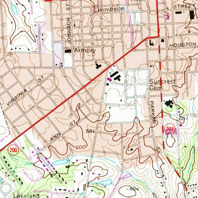 United States Geological Survey Monroe, NC (1971, 24000-Scale) digital map