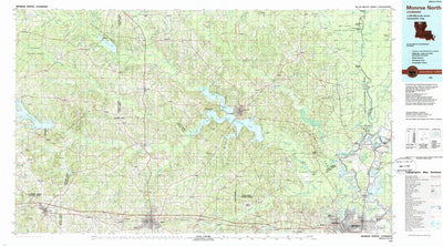 United States Geological Survey Monroe North, LA (1985, 100000-Scale) digital map
