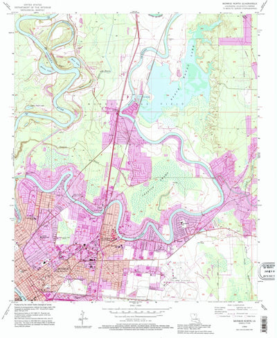 United States Geological Survey Monroe North, LA (1994, 24000-Scale) digital map