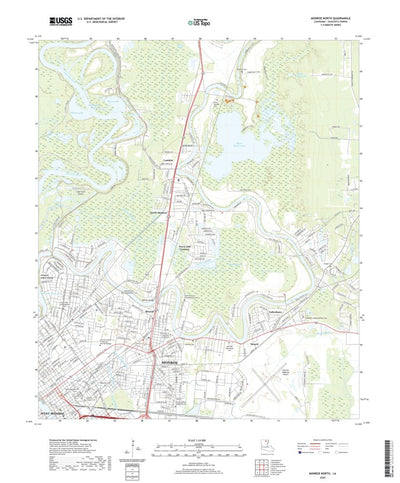 United States Geological Survey Monroe North, LA (2020, 24000-Scale) digital map