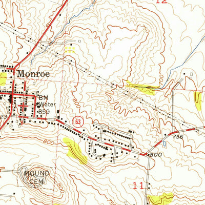 United States Geological Survey Monroe, OH (1955, 24000-Scale) digital map