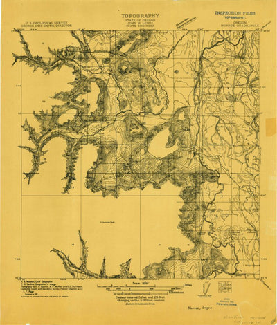 United States Geological Survey Monroe, OR (1911, 31680-Scale) digital map