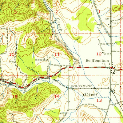 United States Geological Survey Monroe, OR (1939, 62500-Scale) digital map