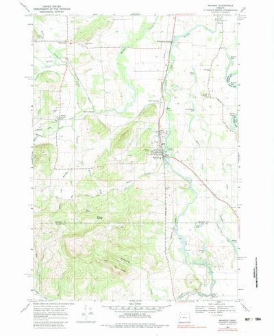 United States Geological Survey Monroe, OR (1969, 24000-Scale) digital map