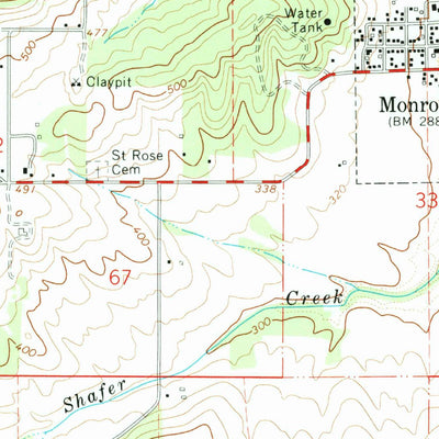United States Geological Survey Monroe, OR (1969, 24000-Scale) digital map