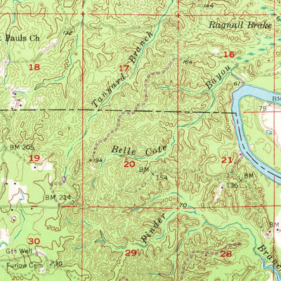 United States Geological Survey Monroe South, LA (1957, 62500-Scale) digital map