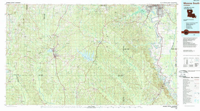 United States Geological Survey Monroe South, LA (1985, 100000-Scale) digital map