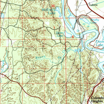United States Geological Survey Monroe South, LA (1985, 100000-Scale) digital map
