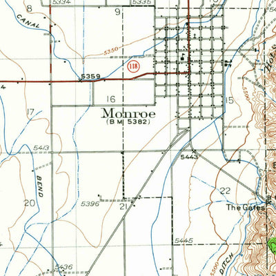 United States Geological Survey Monroe, UT (1940, 62500-Scale) digital map