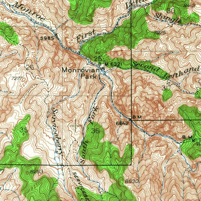 United States Geological Survey Monroe, UT (1940, 62500-Scale) digital map