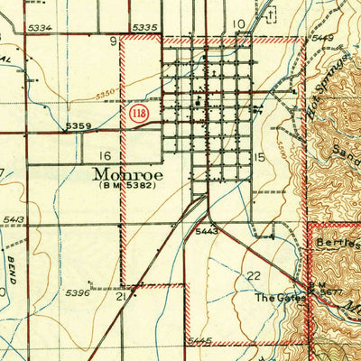 United States Geological Survey Monroe, UT (1944, 62500-Scale) digital map
