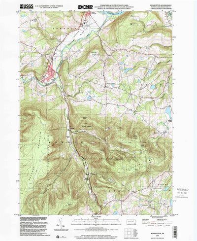 United States Geological Survey Monroeton, PA (1999, 24000-Scale) digital map