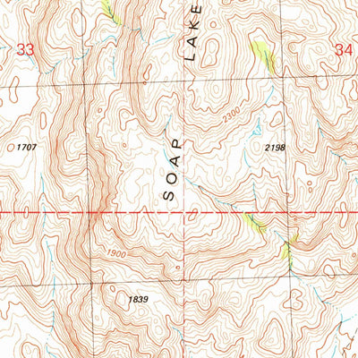 United States Geological Survey Monse, WA (1980, 24000-Scale) digital map