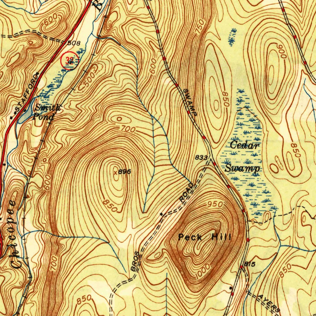 Monson, MACT (1946, 31680Scale) Map by United States Geological Survey Avenza Maps