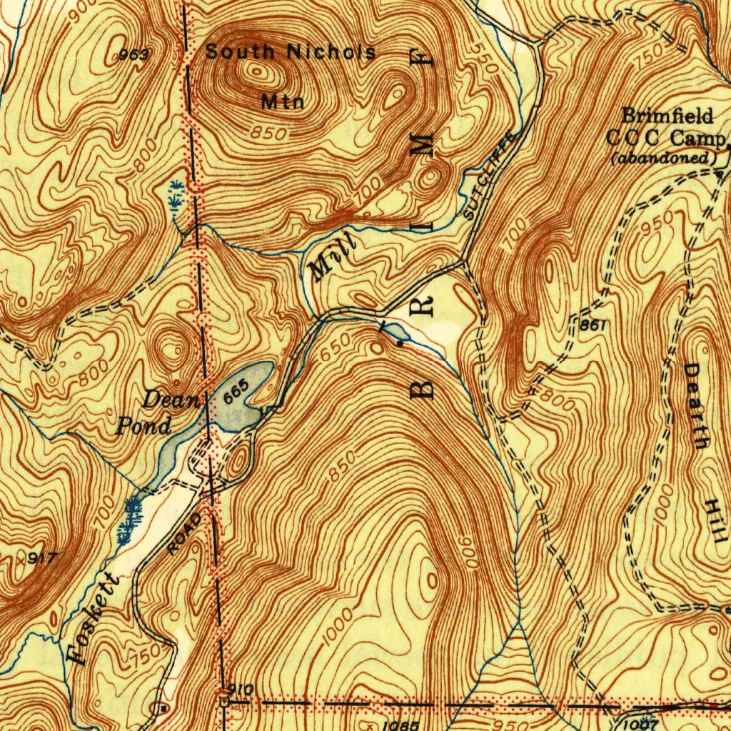 Monson, MA-CT (1946, 31680-Scale) Map by United States Geological ...