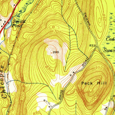 United States Geological Survey Monson, MA-CT (1953, 24000-Scale) digital map