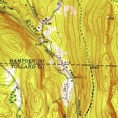 United States Geological Survey Monson, MA-CT (1953, 24000-Scale) digital map