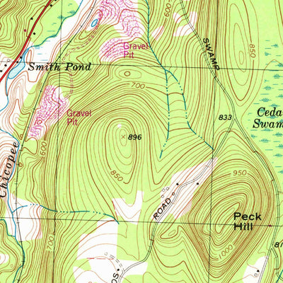 United States Geological Survey Monson, MA-CT (1967, 24000-Scale) digital map