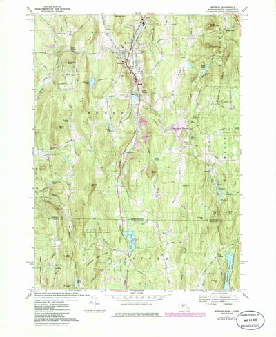 United States Geological Survey Monson, MA-CT (1967, 25000-Scale) digital map