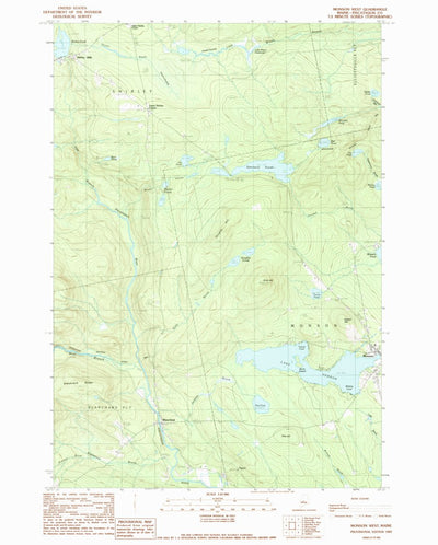 United States Geological Survey Monson West, ME (1989, 24000-Scale) digital map