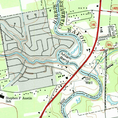 United States Geological Survey Mont Belvieu, TX (1994, 24000-Scale) digital map