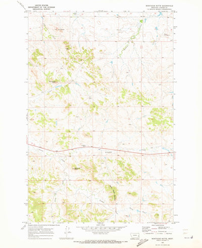 United States Geological Survey Montague Butte, MT (1969, 24000-Scale) digital map