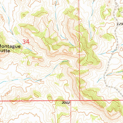 United States Geological Survey Montague Butte, MT (1969, 24000-Scale) digital map