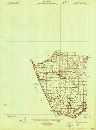 United States Geological Survey Montague, MI (1929, 48000-Scale) digital map