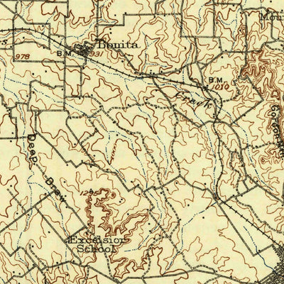 United States Geological Survey Montague, TX-OK (1905, 125000-Scale) digital map