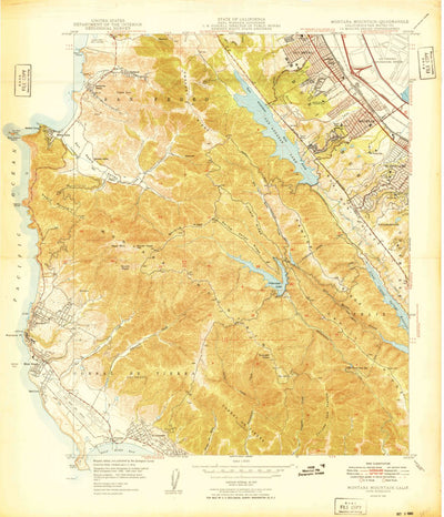 United States Geological Survey Montara Mountain, CA (1949, 24000-Scale) digital map