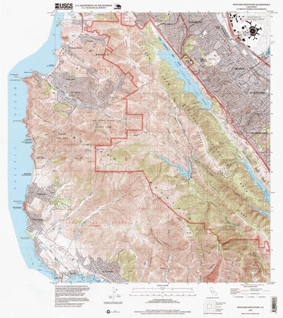 United States Geological Survey Montara Mountain, CA (1997, 24000-Scale) digital map