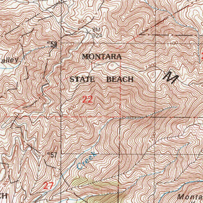 United States Geological Survey Montara Mountain, CA (1997, 24000-Scale) digital map