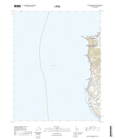 United States Geological Survey Montara Mountain OE W, CA (2021, 24000-Scale) digital map