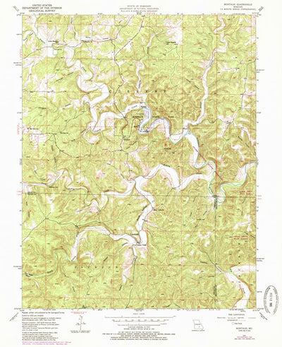 United States Geological Survey Montauk, MO (1951, 24000-Scale) digital map