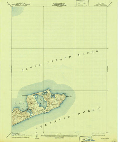 United States Geological Survey Montauk, NY (1904, 62500-Scale) digital map