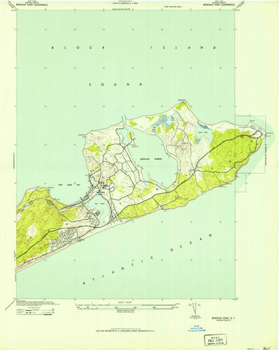 United States Geological Survey Montauk Point, NY (1942, 24000-Scale) digital map