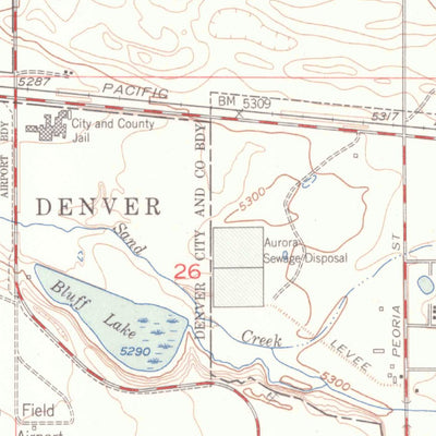 United States Geological Survey Montbello, CO (1957, 24000-Scale) digital map