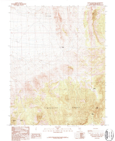 United States Geological Survey Monte Mountain, NV (1987, 24000-Scale) digital map