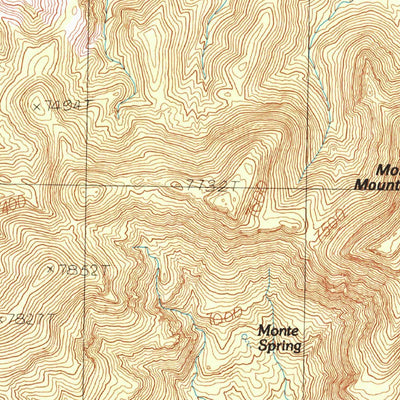 United States Geological Survey Monte Mountain, NV (1987, 24000-Scale) digital map