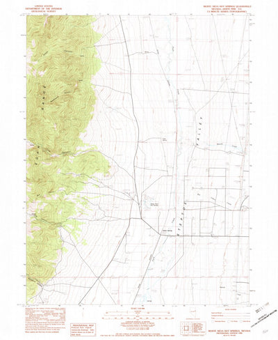 United States Geological Survey Monte Neva Hot Springs, NV (1982, 24000-Scale) digital map