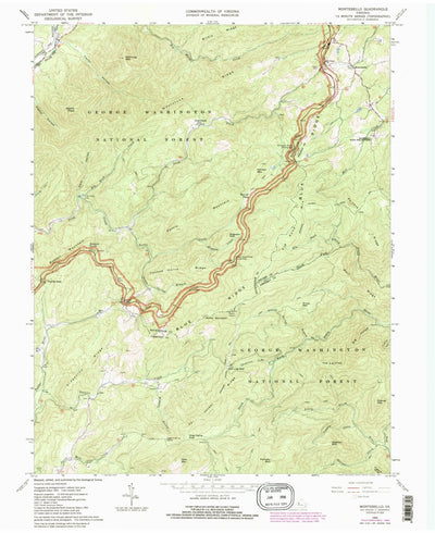 United States Geological Survey Montebello, VA (1965, 24000-Scale) digital map