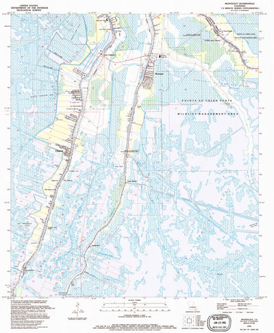 United States Geological Survey Montegut, LA (1994, 24000-Scale) digital map