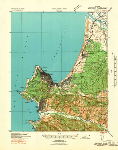 United States Geological Survey Monterey, CA (1941, 62500-Scale) digital map