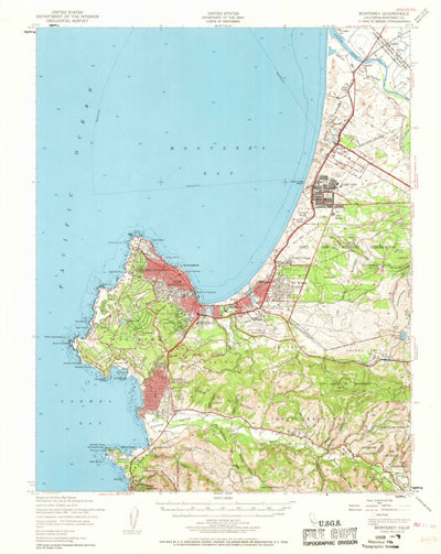 United States Geological Survey Monterey, CA (1947, 62500-Scale) digital map
